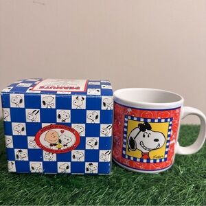 Vintage Peanuts Snoopy Coffee Mug 40 Years of Happiness Willetts Designs w/ Box
